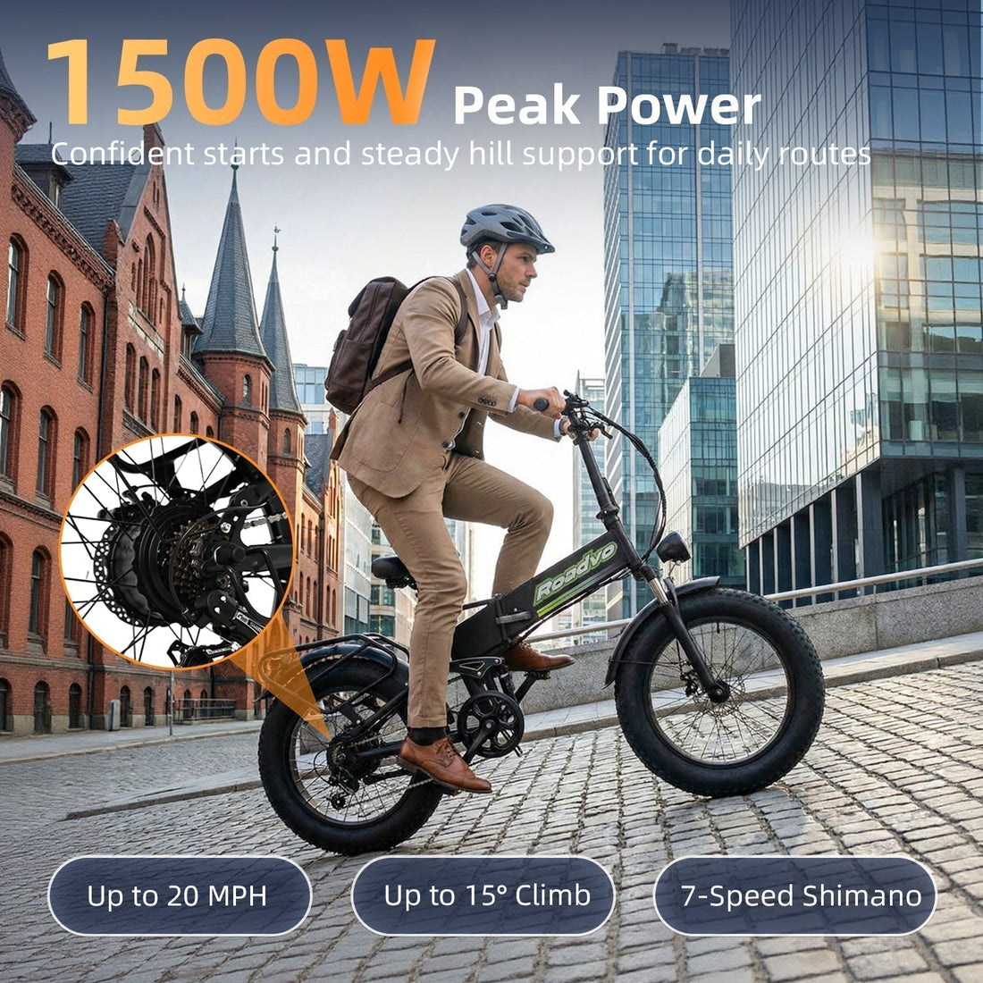 Roadvo 750W Fat Tire Folding Electric Bike: Your Ultimate All-Terrain Commuter &amp; Adventurer